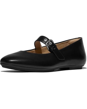 Fitflop Delicato Leren Dames All Black Smalle Fit Schoenen