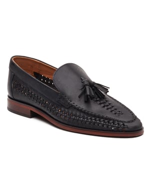 Base London Bracken Läder Loafer Herr Navy Loafers