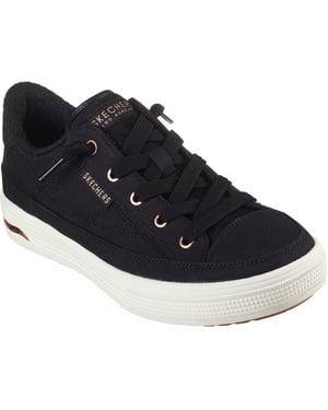 Skechers Arch Fit Arcade - Möt Dig Där Textil Dam Svarta Sneakers