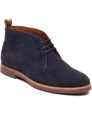 Base London Carlton Chukka Leren Herenschoenen in Marineblauw
