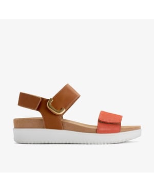 Un Sand Strap Tan Combi Lea Sandals