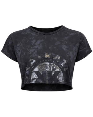 Gymshark KK Twins Raw Womens Black Crop Top