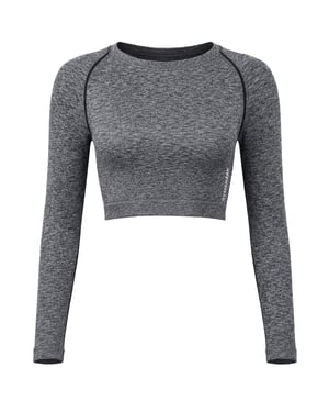 Gymshark Adapt Marl Seamless Womens Grey Crop Top