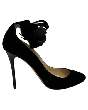 Jimmy Choo Rosana Ankle-Tie Strap Pumps in Black Velvet