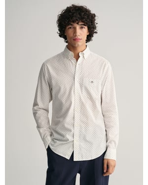 Mens Eggshell Micro Print Shirt