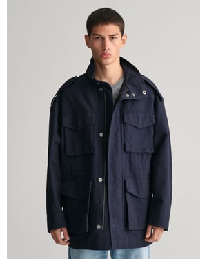 Mens Evening Blue Cotton Field Jacket