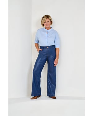 Caroline Tensen Lucia Blouse Licht Blauw