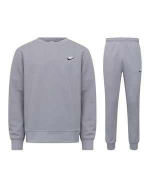 Nike Sportswear Club Men’s Fleece Crew Tracksuit in Grey