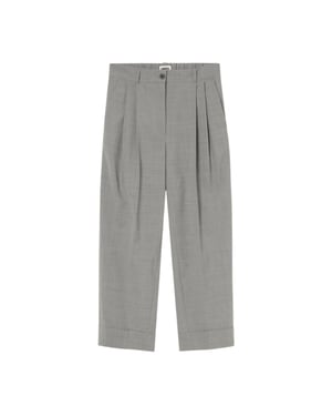 Zenggi Cool wool zoe turn up pants pantalons x05-1014 649