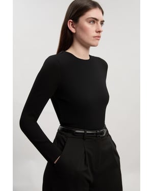 Ponte Buckle Back Detail Bodysuit