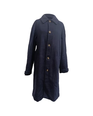 A.P.C. Ethan Coat in Navy Blue Wool