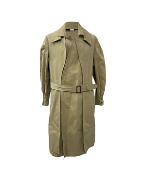 Alexander McQueen Reconstructed Gabardine Layered Trench Coat in Beige Cotton