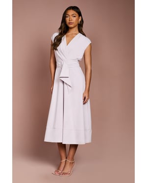 Belted Crepe Dress