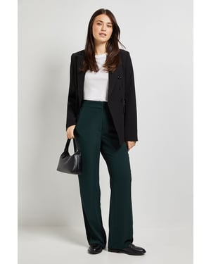 Stitch Waistband Straight Leg Trouser