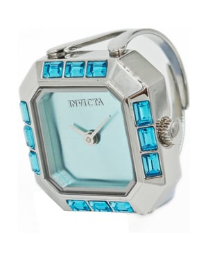 Invicta Mini 49579 Dames Horloge - Quartz Uurwerk - Roestvrij Staal met blauwe Wijzerplaat - 21mm