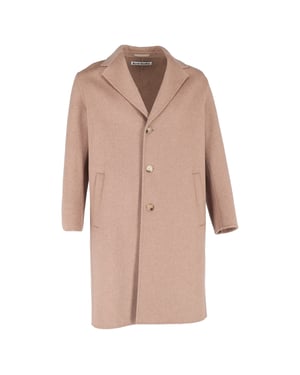 Acne Studios lång kappa i beige ull