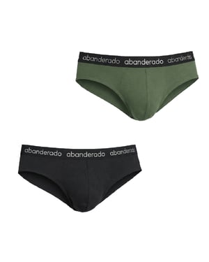 Pack of 2 Men's Elastic Cotton Briefs AA595
