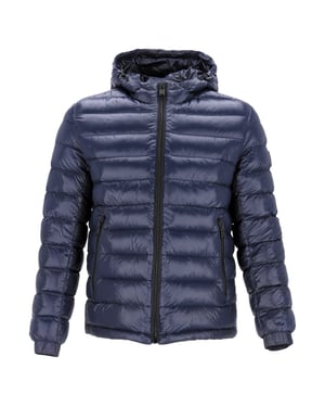 Hugo Boss gewatteerde jas in marineblauw nylon