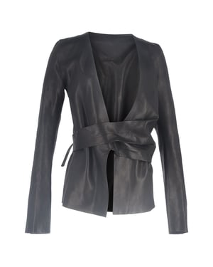 Rick Owens wikkeljas in zwart leer