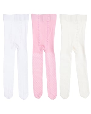 Pack of 3 Stretch Cotton Tights 85386 for Babies