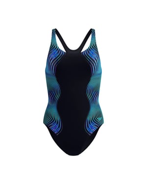 Speedo print medalist 1p wedstrijd badpak dames -