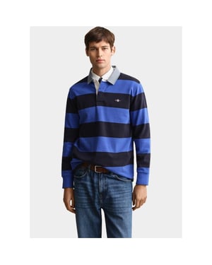 Gant Polo lange mouwen heren gestreepte heavy rugger met c 2004083/417
