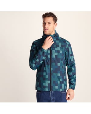 Craven Mens Waterproof Packaway Jacket - Blue Pixel
