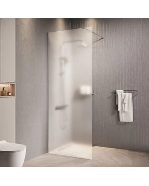 Badplaats Douchewand florida 90 x 200 cm chroom – inloopdouche 8 mm met