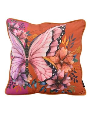 NOVÉE Sierkussen butterfly bloom | 45 x 45 cm | velvet/polyester