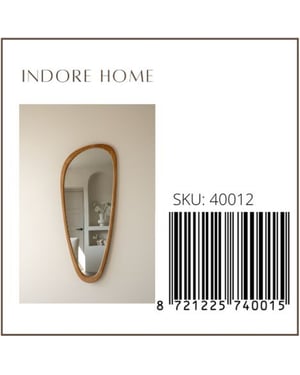 Indore Home spiegel organische vorm asymmetrisch wandspiegel 120cm -