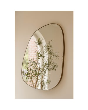 Indore Home Organische spiegel pearl | rand & facet rand | wandspiegel | 80 x 70 cm