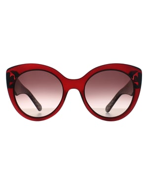 Salvatore Ferragamo Cat Eye Womens Crystal Burgundy Grey Gradient SF964S