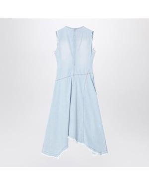 Light Blue Denim Asymmetric Dress