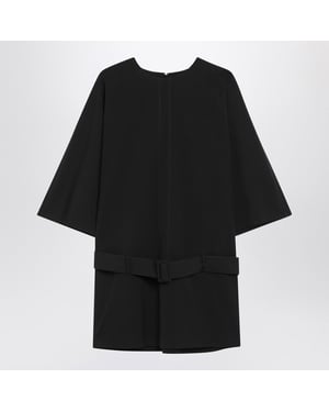 Black Wool-blend Mini Dress