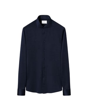 Eton Filo di scozia knit shirt lange mouw overhemden 100014987