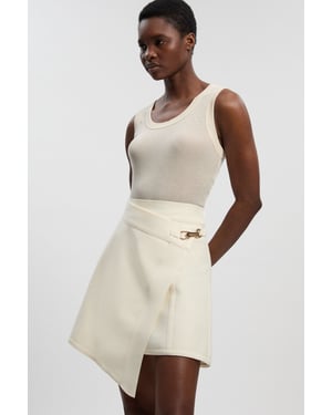 Figure Form Bandage Asymmetric Mini Skirt