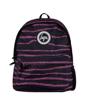 Hype Glitter Stripe Black/Pink Backpack