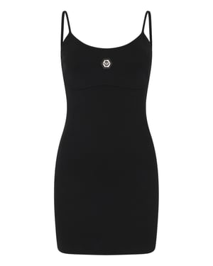 Cotton Rib Short Tank Dress Crystal Hexagon