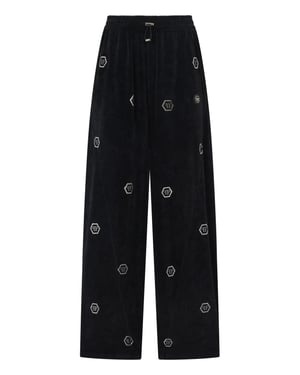 Chenille Skater Fit Tracksuit Pants Monogram Strass Monogram