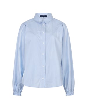 Red Button Blouse lange mouw srb4839 victoria