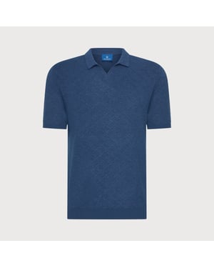 Blue Industry De structuurbreisel polo |