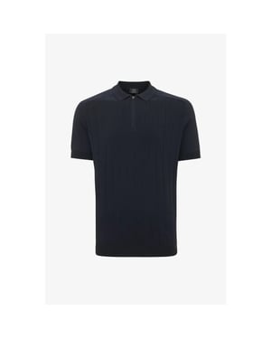 Genti Polo rib zip dark
