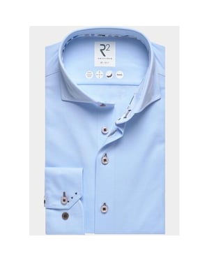R2 Amsterdam Overhemd extra lange mouw solid technical dobby knitted 132.wsp.xls.001/018