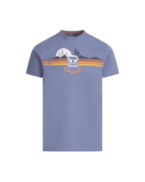 Trespass Heren Cromer II Gedrukt Casual T-Shirt (Denim Blauw)