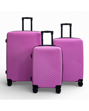 Roze hardshell koffer Robuust 8-wiel bagagekoffer