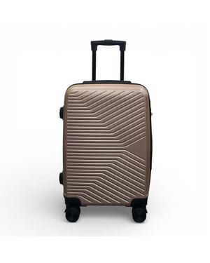 Golden Hard Shell Cabin 48 x 37 x 20 cm Secure Luggage Suitcase