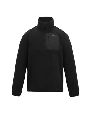 Regatta Heren Frankie Kwart Rits Fleece (Zwart)