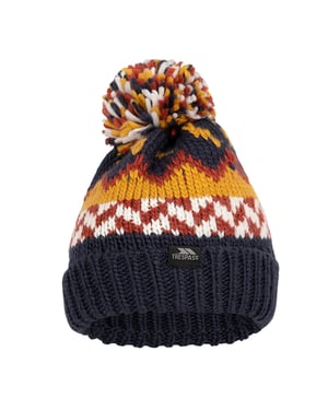 Trespass Barn/Kids Twiglet Chunky Knit Fleece Lined Hat (Marinblå/Honeybee)