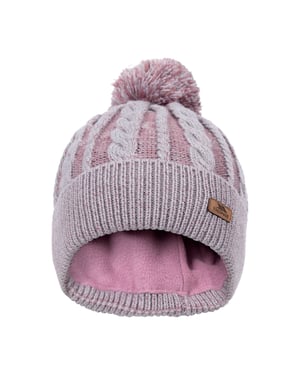 Trespass Dam/Lady Elle Beanie med lädermärke (Rose Tone)