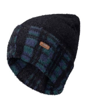 Trespass Mens Atlas Tartan Reversible Beanie (Black)